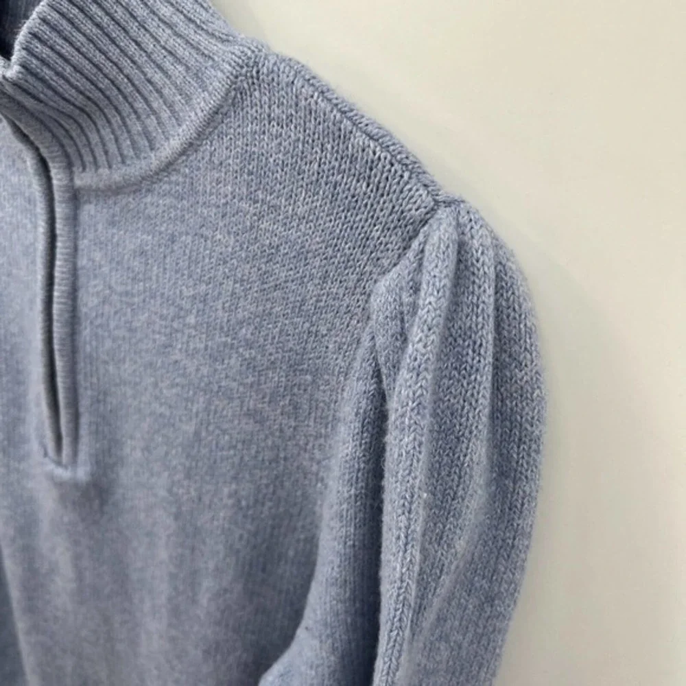 Universal Thread Sweater 1/4 Zip Puff Sleeve Mock Neck Pullover - Picture 5 of 10